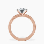18ct Rose Gold Antique Allure Vintage Lab Diamond Ring side right image one