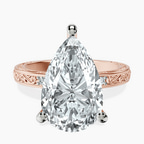10kt Rose Gold Antique Allure Vintage Lab Diamond Ring front image