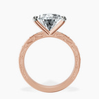 10kt Rose Gold Antique Allure Vintage Lab Diamond Ring side right image one