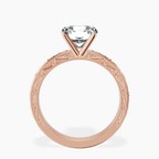 18ct Rose Gold Antique Allure Vintage Lab Diamond Ring side right image one