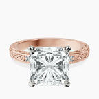 10kt Rose Gold Antique Allure Vintage Lab Diamond Ring front image