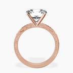 10kt Rose Gold Antique Allure Vintage Lab Diamond Ring side right image one