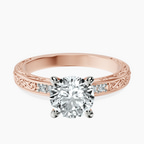 14kt Rose Gold Antique Allure Vintage Lab Diamond Ring front image