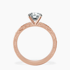 14kt Rose Gold Antique Allure Vintage Lab Diamond Ring side right image one