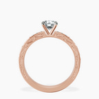 10kt Rose Gold Antique Allure Vintage Lab Diamond Ring side right image one
