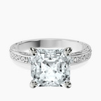 Platinum Antique Allure Vintage Lab Diamond Ring front image