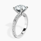 Platinum Antique Allure Vintage Lab Diamond Ring standing product image one