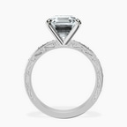 Platinum Antique Allure Vintage Lab Diamond Ring side right image one