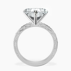 Platinum Antique Allure Vintage Lab Diamond Ring side right image one