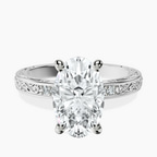 Platinum Antique Allure Vintage Lab Diamond Ring front image