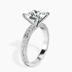 Platinum Antique Allure Vintage Lab Diamond Ring standing product image one