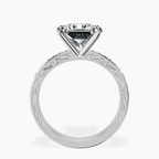 Platinum Antique Allure Vintage Lab Diamond Ring side right image one