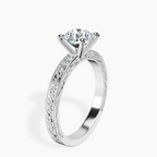 Platinum Antique Allure Vintage Lab Diamond Ring standing product image one