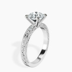 9ct White Gold Antique Allure Vintage Lab Diamond Ring standing product image one