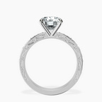 9ct White Gold Antique Allure Vintage Lab Diamond Ring side right image one