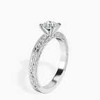 10kt White Gold Antique Allure Vintage Lab Diamond Ring standing product image one