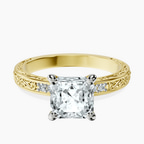 14ct Yellow Gold Antique Allure Vintage Lab Diamond Ring front image