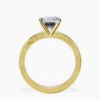 14ct Yellow Gold Antique Allure Vintage Lab Diamond Ring side right image one