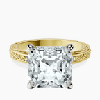 18kt Yellow Gold Antique Allure Vintage Lab Diamond Ring front image