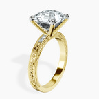 18kt Yellow Gold Antique Allure Vintage Lab Diamond Ring standing product image one