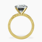 18kt Yellow Gold Antique Allure Vintage Lab Diamond Ring side right image one