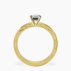 18kt Yellow Gold Antique Allure Vintage Lab Diamond Ring side right image one