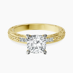 18kt Yellow Gold Antique Allure Vintage Lab Diamond Ring front image