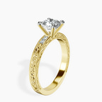 18kt Yellow Gold Antique Allure Vintage Lab Diamond Ring standing product image one