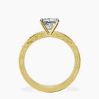 18kt Yellow Gold Antique Allure Vintage Lab Diamond Ring side right image one