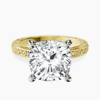 18kt Yellow Gold Antique Allure Vintage Lab Diamond Ring front image