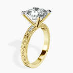 18kt Yellow Gold Antique Allure Vintage Lab Diamond Ring standing product image one