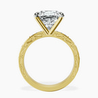 18kt Yellow Gold Antique Allure Vintage Lab Diamond Ring side right image one