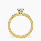 18kt Yellow Gold Antique Allure Vintage Lab Diamond Ring side right image one