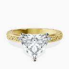 14ct Yellow Gold Antique Allure Vintage Lab Diamond Ring front image
