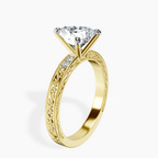 14ct Yellow Gold Antique Allure Vintage Lab Diamond Ring standing product image one
