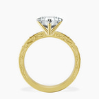 14ct Yellow Gold Antique Allure Vintage Lab Diamond Ring side right image one