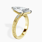 18kt Yellow Gold Antique Allure Vintage Lab Diamond Ring standing product image one
