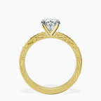 14ct Yellow Gold Antique Allure Vintage Lab Diamond Ring side right image one
