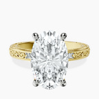 18kt Yellow Gold Antique Allure Vintage Lab Diamond Ring front image