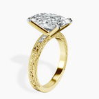 18kt Yellow Gold Antique Allure Vintage Lab Diamond Ring standing product image one