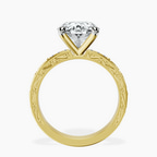 18kt Yellow Gold Antique Allure Vintage Lab Diamond Ring side right image one