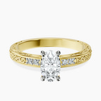 14kt Yellow Gold Antique Allure Vintage Lab Diamond Ring front image