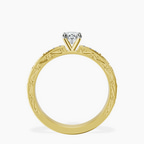 14kt Yellow Gold Antique Allure Vintage Lab Diamond Ring side right image one