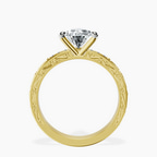 14ct Yellow Gold Antique Allure Vintage Lab Diamond Ring side right image one