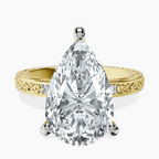 18kt Yellow Gold Antique Allure Vintage Lab Diamond Ring front image
