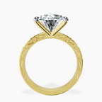 18kt Yellow Gold Antique Allure Vintage Lab Diamond Ring side right image one