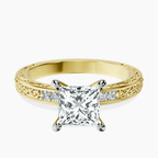18kt Yellow Gold Antique Allure Vintage Lab Diamond Ring front image
