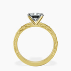 18kt Yellow Gold Antique Allure Vintage Lab Diamond Ring side right image one