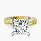 18kt Yellow Gold Antique Allure Vintage Lab Diamond Ring front image