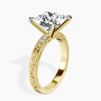 18kt Yellow Gold Antique Allure Vintage Lab Diamond Ring standing product image one